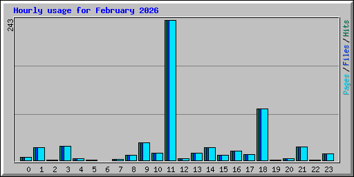 Hourly usage for February 2026