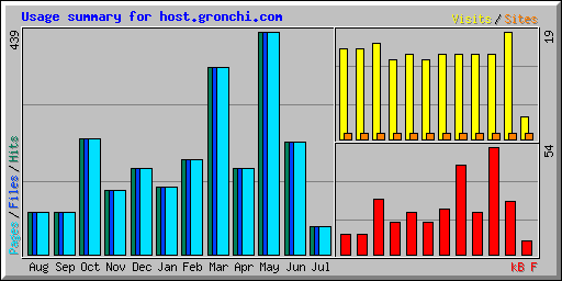 Usage summary for host.gronchi.com